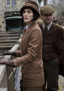 Downton Abbey Part Two - Sunday, January 10, 2016 at 9pm ET on MASTERPIECE on PBS Wedding plans hit a snag. Pigs lead to trouble for Edith and Marigold. Thomas gets a hint. Anna has a secret appointment. Violet and Isobel lock horns over health care. Shown from left to right: Michelle Dockery as Lady Mary and Andrew Scarborough as Mr. Drewe (C) Nick Briggs/Carnival Film & Television Limited 2015 for MASTERPIECE This image may be used only in the direct promotion of MASTERPIECE CLASSIC. No other rights are granted. All rights are reserved. Editorial use only. USE ON THIRD PARTY SITES SUCH AS FACEBOOK AND TWITTER IS NOT ALLOWED.